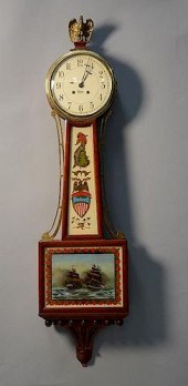 CHELSEA BANJO CLOCK WITH REVERSE PAINTED