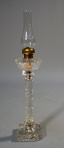 FRENCH MOLDED CRYSTAL BANQUET LAMPFrench 38a822