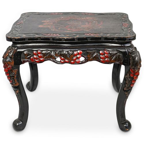 JAPANESE CARVED LACQUERED TABLEDESCRIPTION  38d7e9