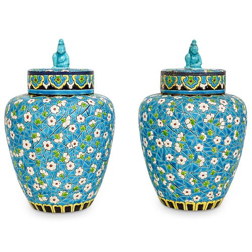  2 PC FRENCH FAIENCE EMAUX DE 38d857