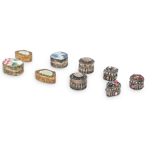 (9 PC) MINIATURE PILL BOXES GROUPING