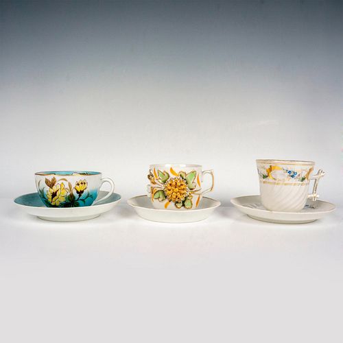 3PC HAND PAINTED MUSTACHE CUPS 38dda6