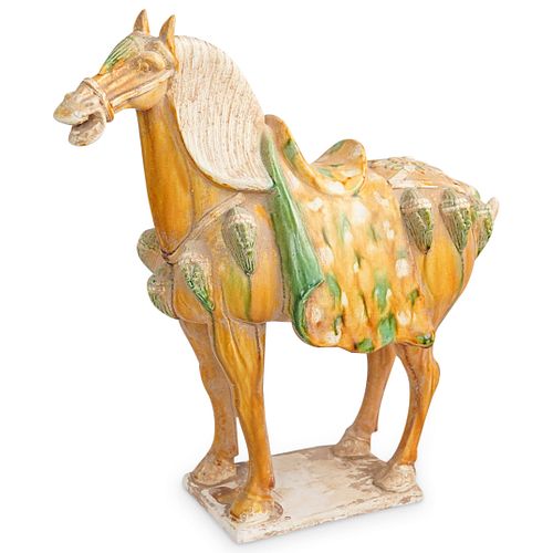 CHINESE TANG STYLE TERRACOTTA HORSEDESCRIPTION: