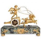 ANTIQUE FRENCH CUPID CHARIOT  38e262