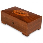 SWISS REUGE MARQUETRY WOOD MUSIC BOXDESCRIPTION: