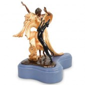 LOUIS ICART LADY WITH DOG BRONZE 38e84a