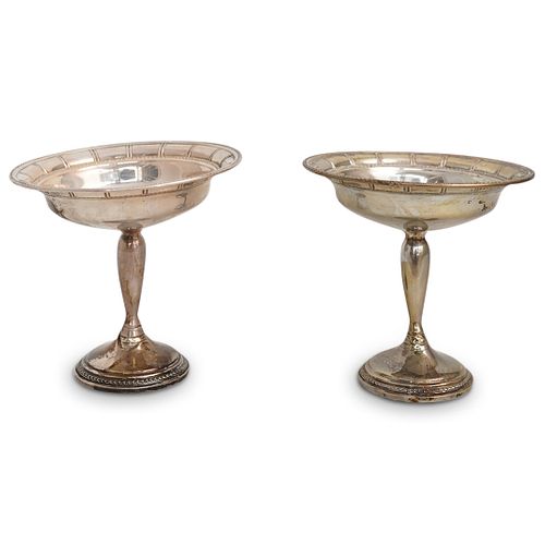 PAIR OF WEIGHTED STERLING COMPOTE 38e952