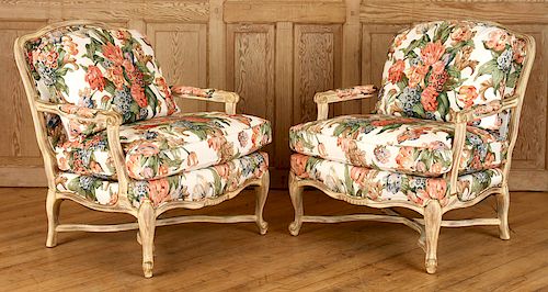 PAIR FRENCH OPEN ARM CHAIRS BY 38cac4