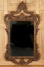 CARVED AND GILT WOOD MIRROR BY LA BARGEA