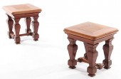 PAIR FRENCH CARVED SIDE TABLES 38cc5b