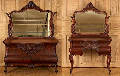 MAHOGANY DRESSING TABLE WITH MATCHING 38cd05