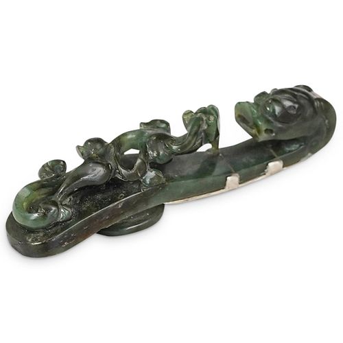 CHINESE CARVED SPINACH JADE AND 38cd17