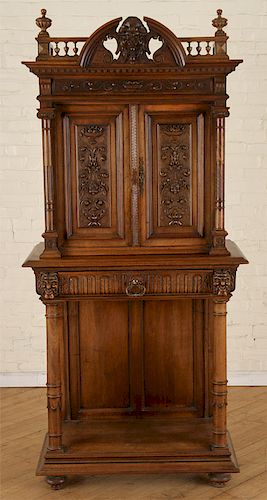LATE 19TH C FRENCH WALNUT CABINET 38cd3c