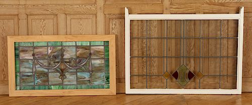 ARTS CRAFTS STYLE LEADED GLASS 38cd69