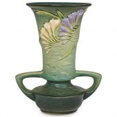 ROSEVILLE FREESIA GREEN POTTERY FLORAL