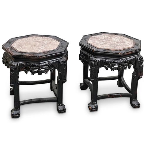 PAIR OF CHINESE CARVED PEDESTALSDESCRIPTION  38d2bb