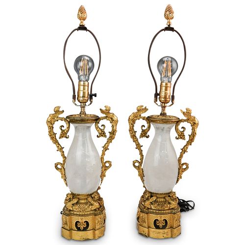 FRENCH EMPIRE GILT BRONZE AND ROCK 38fdbe