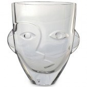 ORREFORS CLEAR GLASS RAMSES SCULPTURAL