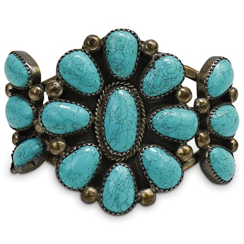 NAVAJO STERLING TURQUOISE CABOCHONS 390278