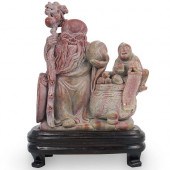 CHINESE NATURAL SHOUSHAN STONE STATUEDESCRIPTION: