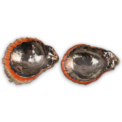  2 PC STERLING JEWELRY SHELL DISH 390a5a