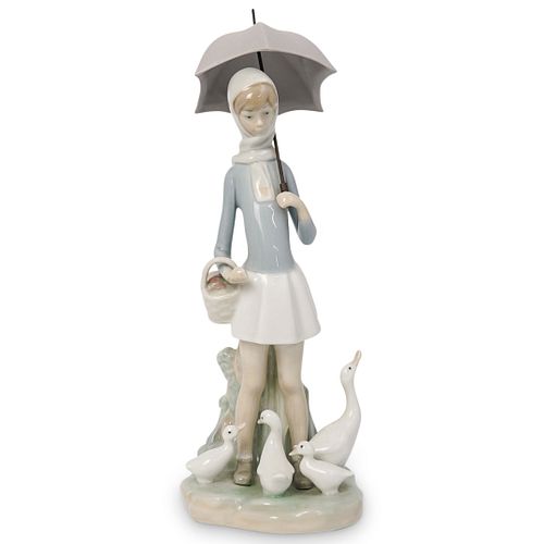 LLADRO GIRL WITH UMBRELLA GEESE 390bf5