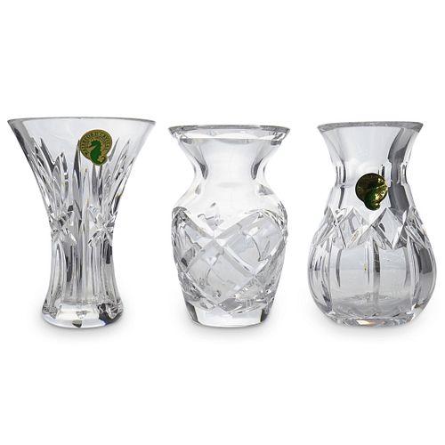  3 PC WATERFORD CRYSTAL VASESDESCRIPTION  390c61