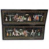 (2 PC) PAIR OF RAJASTHANI INDIAN PROCESSION