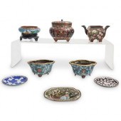 (8PC) CHINESE CLOISONNE COLLECTIONDESCRIPTION: