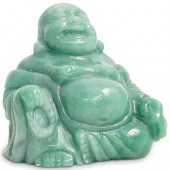 CHINESE CARVED JADE BUDDHA FIGURINEDESCRIPTION: