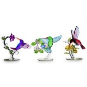 (3 PC) LIMITED EDITION CRYSTAL BIRDS