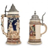 (2PC) GERMAN BEER STEIN COLLECTIONDESCRIPTION: