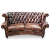 DREXEL HERITAGE CHESTERFIELD LEATHER
