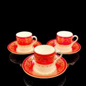 6PC SHELLEY ENGLAND DEMITASSE CUPS AND