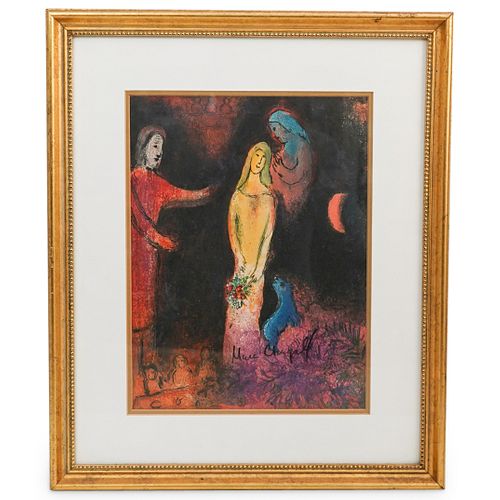 MARC CHAGALL PENCIL SIGNED LITHOGRAPH 38f932