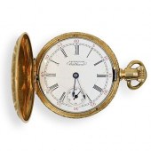 14K GOLD AW AND CO. WALTHAM POCKET WATCHDESCRIPTION: