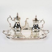 3PC F.B. ROGERS SILVERPLATE TEA AND
