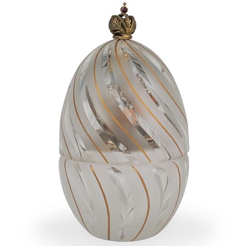 THEO FABERGE CORAL CRYSTAL EGGDESCRIPTION  391867