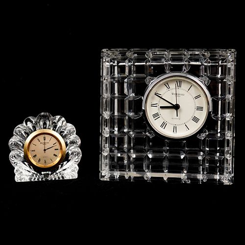  2 PC WATERFORD CRYSTAL CLOCKSDESCRIPTION  391c95