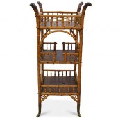 CHINESE BAMBOO SIDE TABLEDESCRIPTION: