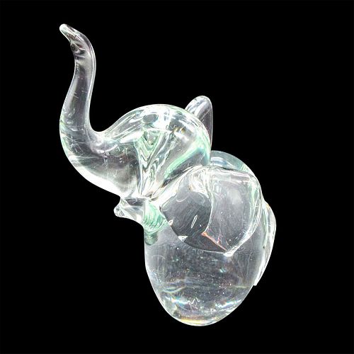 VINTAGE HAND BLOWN GLASS ELEPHANT