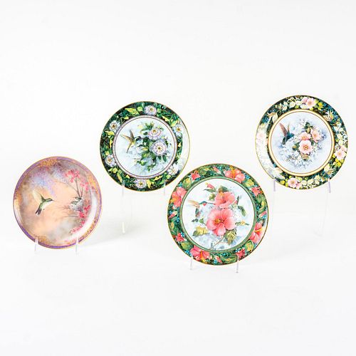 4PC HUMMINGBIRD COLLECTIBLE PLATESLimited 394fd6