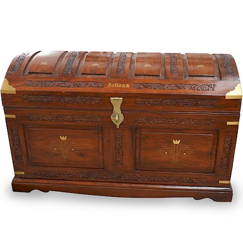 CONTINENTAL MARQUETRY WOOD CHESTDESCRIPTION  393902