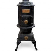 ANTIQUE SEARS WOOD BURNING STOVEDESCRIPTION: