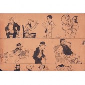 ORIGINAL INK ILLUSTRATIONS OF EARLY