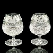 PAIR OF EDINBURGH CRYSTAL BRANDY GLASSES,