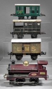 A Hornby \\0\\ gauge tinplate clockwork