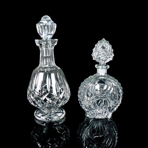 2PC CLEAR GLASS DECANTERS12 inch 39622f