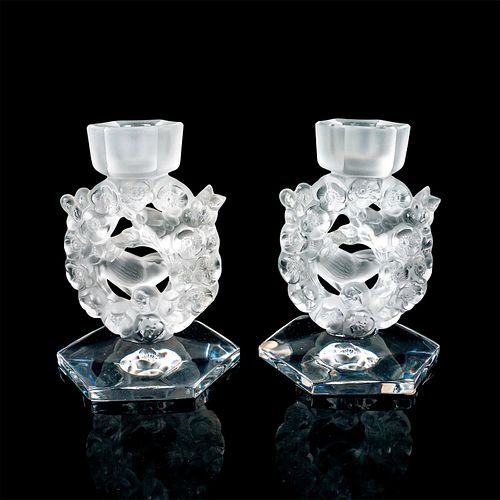 PAIR OF LALIQUE CRYSTAL MESANGES 396234