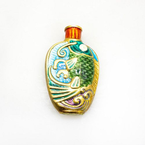CHINESE VINTAGE SNUFF BOTTLE FISH 3998e4